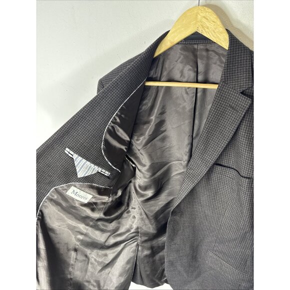 Austin Reed Blazer 42R Men’s 100% Wool Brown Gray Houndstooth Sport Coat - Picture 8 of 8